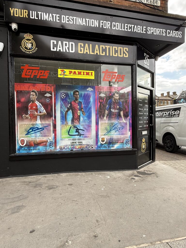 Card Galacticos printed window graphics and fascia