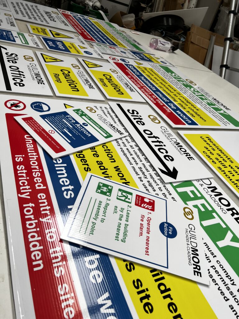 Our 6mm Correx site signs for Guildmore