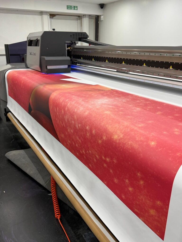 Tesco banner printing on the large-format printer