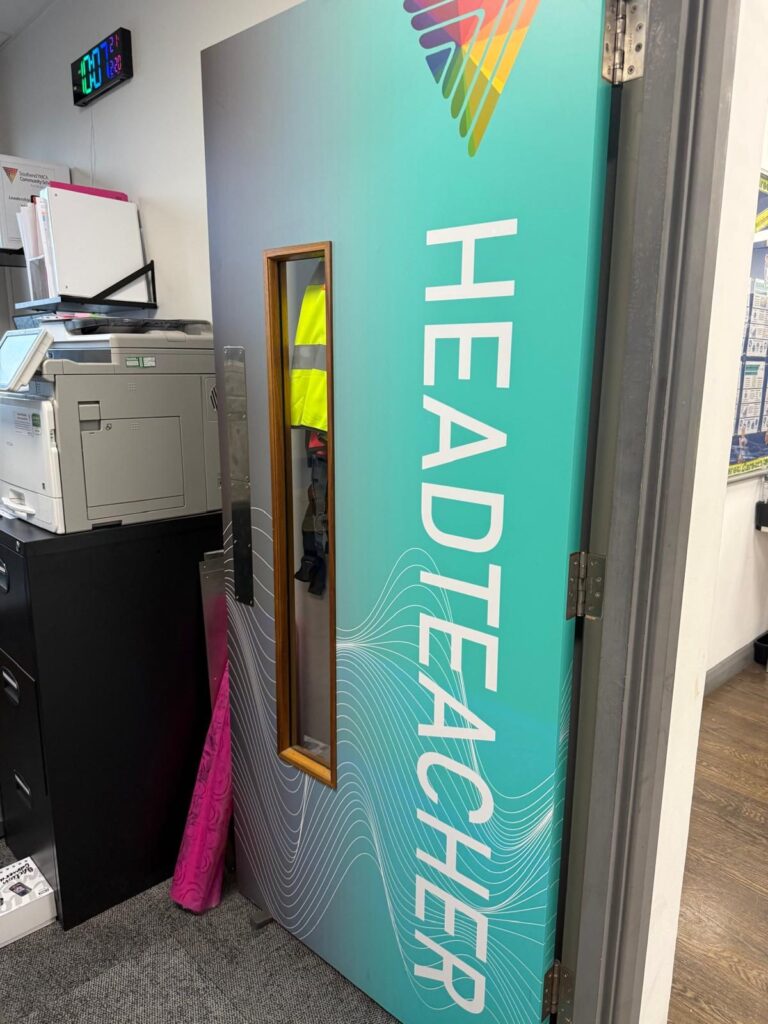 Headteacher office door wrap