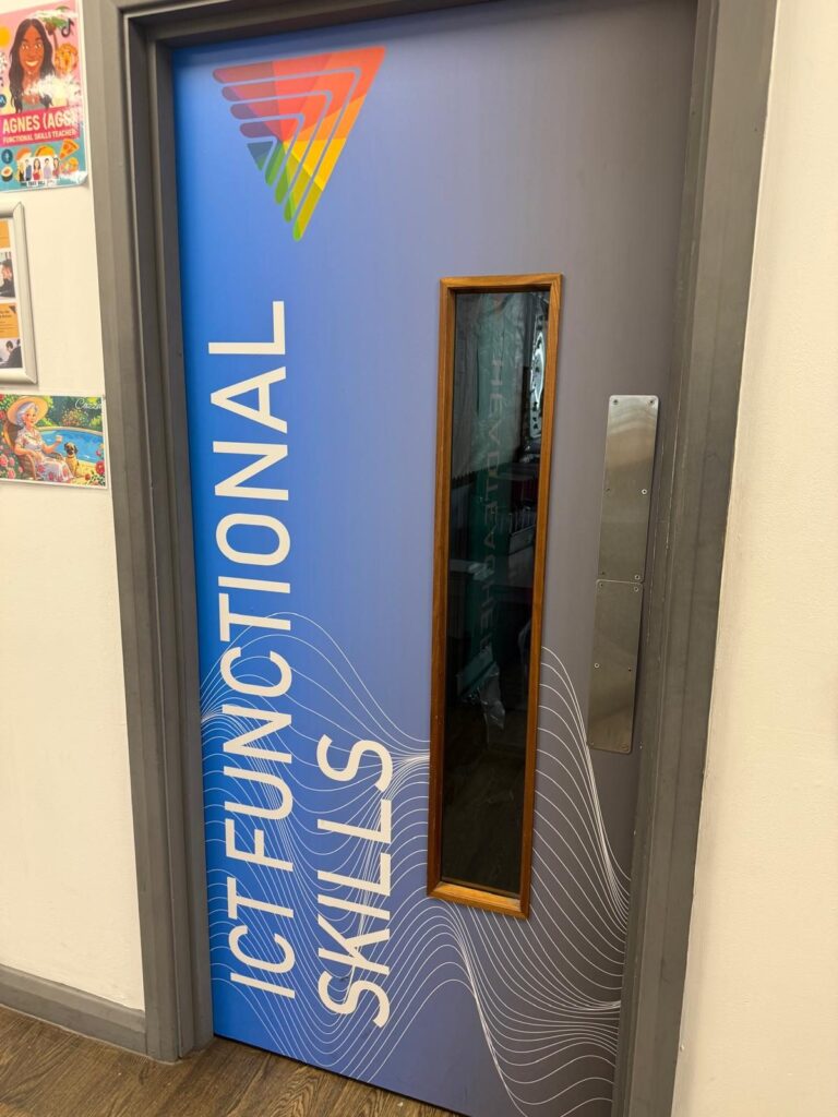 ICT and Functional Skills door wrap